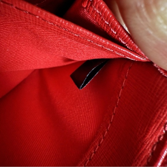 Dooney & Bourke Saffiano Leather Zip Clutch Red Wallet - Picture 11 of 16
